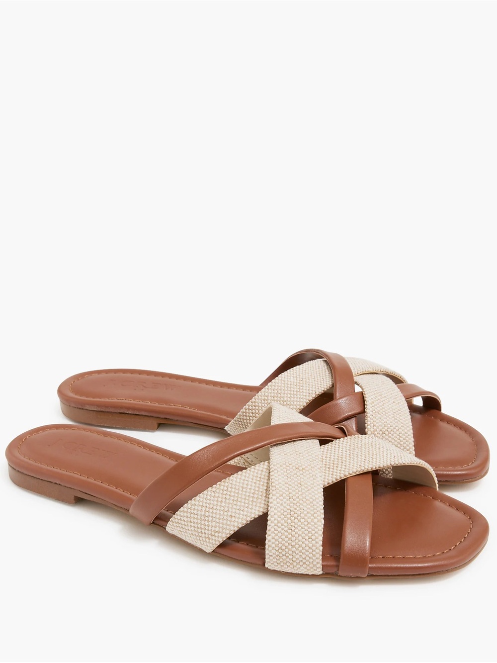 Jcrew Mixed crisscross slide sandals - Size 9 - NEW